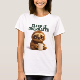 Camiseta Sleep Is Overrated Sloth Mom Shirt