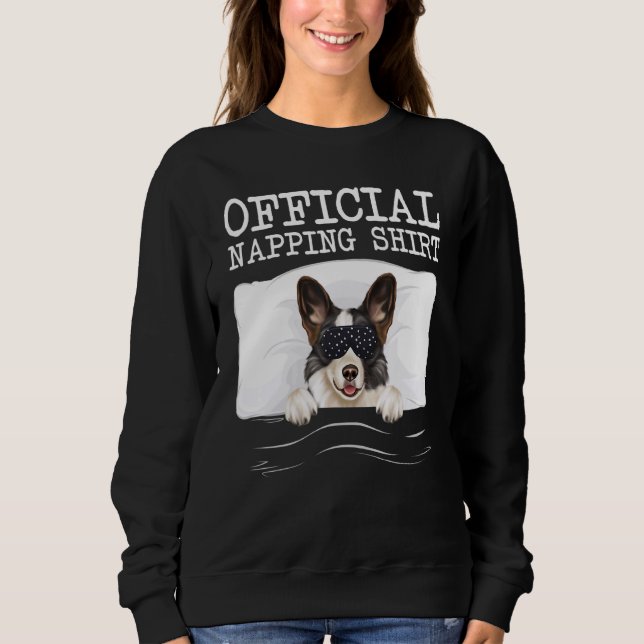 Camiseta Sleep Mask Official Napping Cardigan Welsh Corgi S (Frente)