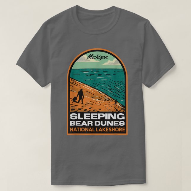 Camiseta Sleeping Bear Dunes National Lakeshore Michigan Vi (Frente do Design)