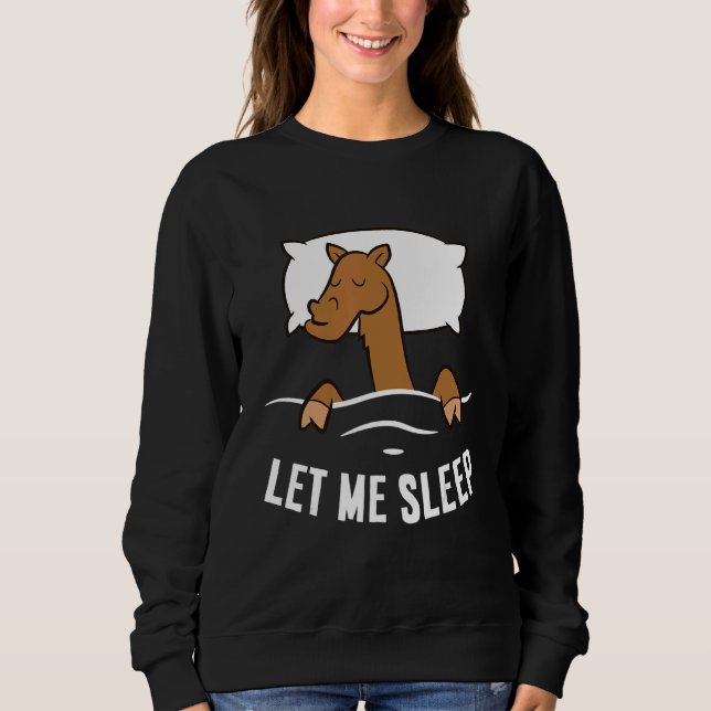 Camiseta Sleeping Camel Let Me Sleep Cute Napping Camel (Frente)