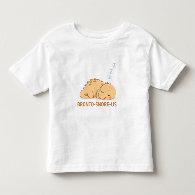 Camiseta Sleeping Dinosaur – Cozy Dino Café Illustration (Frente)