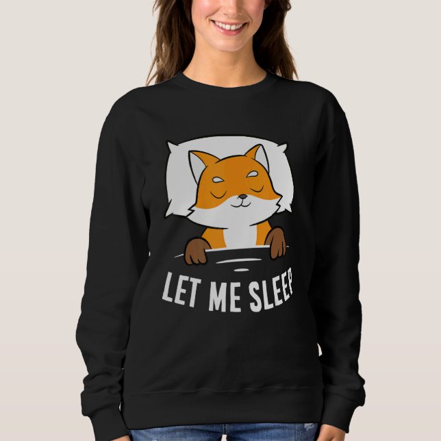 Camiseta Sleeping Fox Let Me Sleep Cute Napping Fox (Frente)