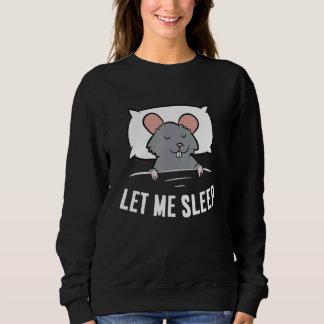 Camiseta Sleeping Rat Let Me Sleep Cute Napping Rat