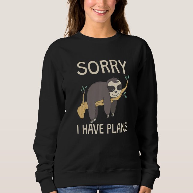 Camiseta Sleeping Sloth I Have Plans (Frente)