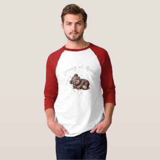 Camiseta Sleeping Teddy Bear Raglan