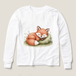 Camiseta Sleepy Fox Woodland Nursery Art