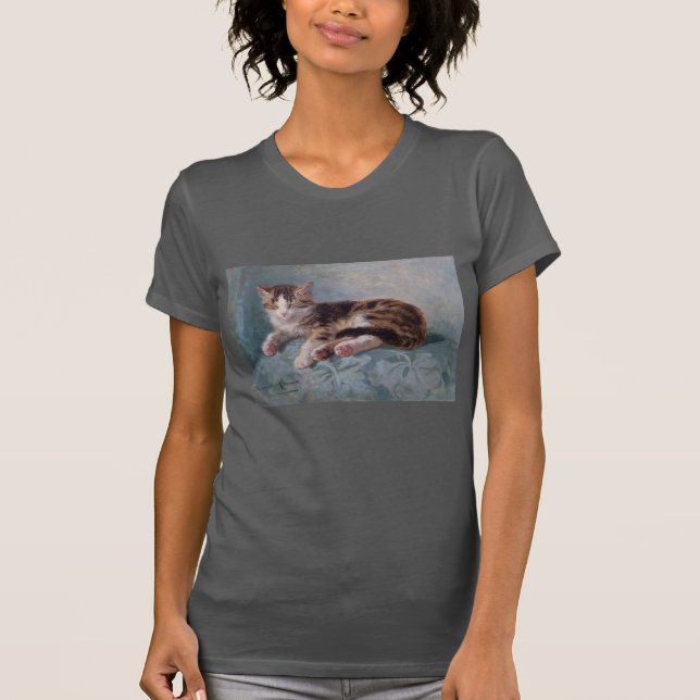 Camiseta Sleepy Kitten por Henriette Ronner-Knip (Frente)