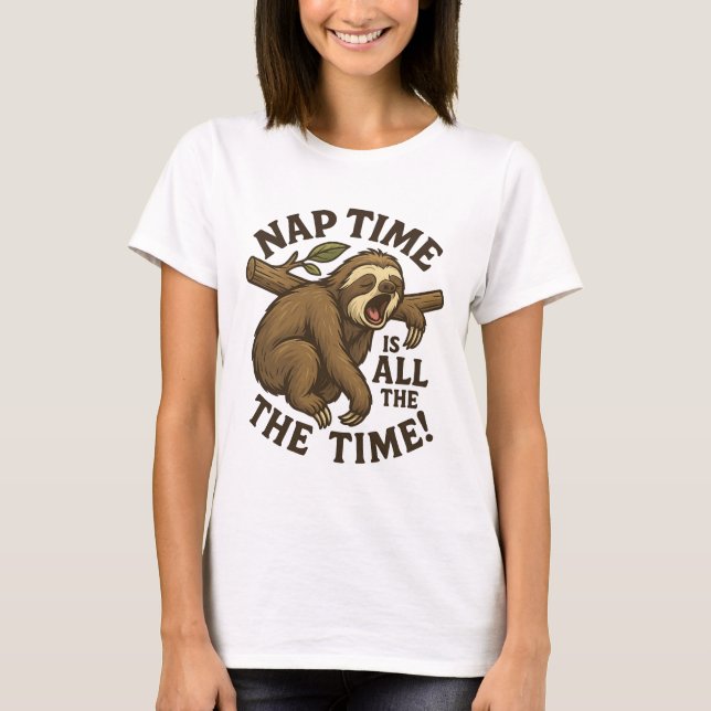 Camiseta Sleepy Sloth Funny (Frente)