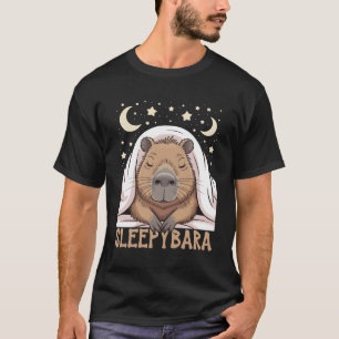 Camiseta Sleepybara Soneca Capivara Dormindo Debaixo de Cob