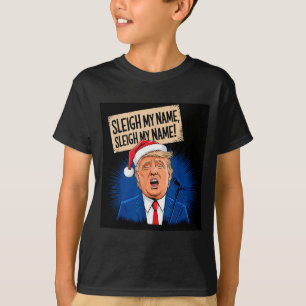 Camiseta Sleigh Meu Nome Sleigh Meu Nome Trump Cantando Eng