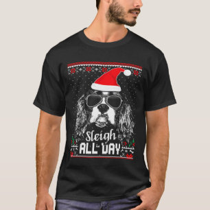 Camiseta Sleigh O Dia Todo Engraçado Cavaleiro Rei Charles