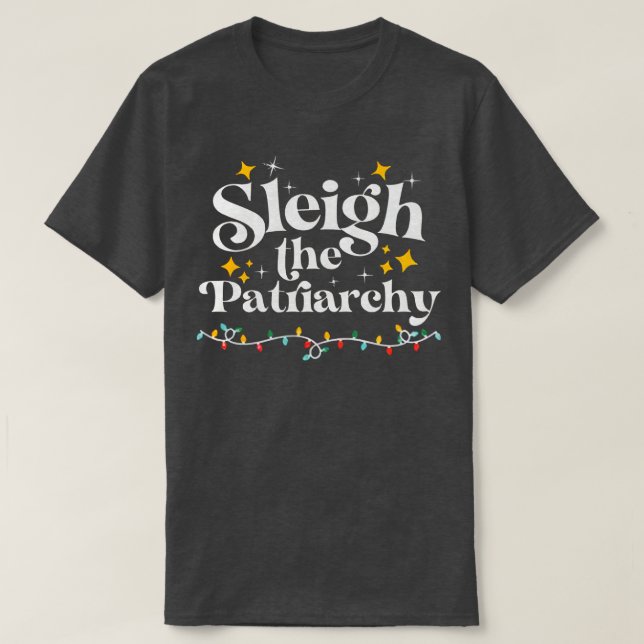 Camiseta Sleigh O Natal Patriarcado (Frente do Design)
