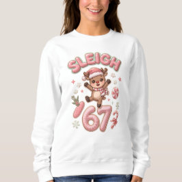 Camiseta Sleigh Six Seven Cute Reindeer Christmas Meme