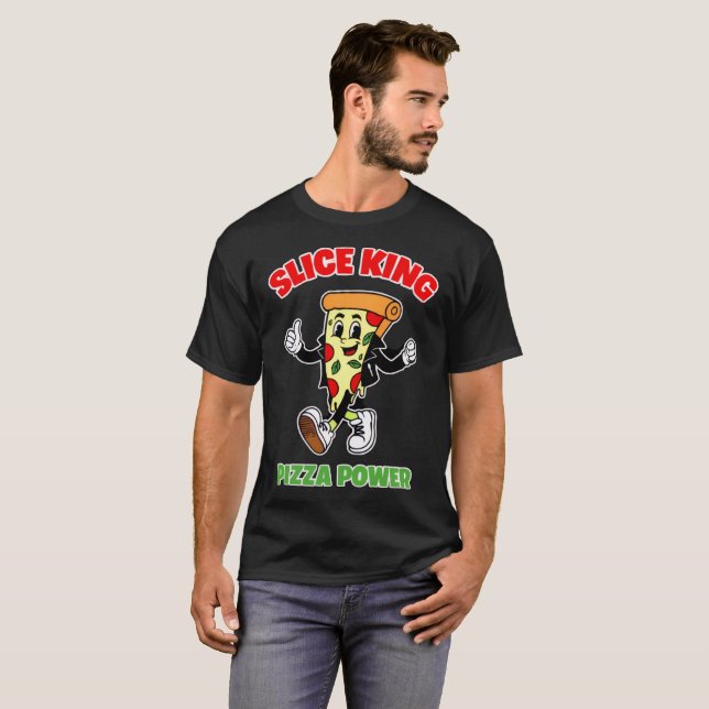 CAMISETA SLICE DE PIZZA CAMINANDO (Frente Completa)