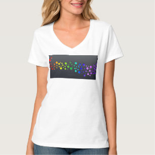 Camiseta SlipperyJoe ama bolhas vermelhas cor de laranja am