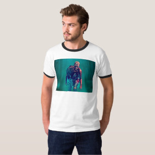 Camiseta SlipperyJoe figura de zumbi aterrorizante isolada 
