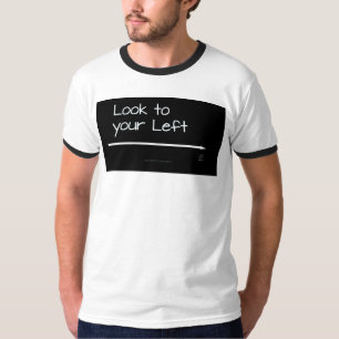 Camiseta SlipperyJoe parece à esquerda uma seta escura bran