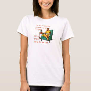 Camiseta SlipperyJoe socializando festa de bebida mulher vi
