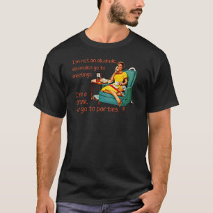 Camiseta SlipperyJoe socializando vintage do bebendo