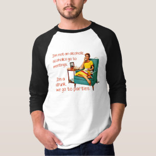 Camiseta SlipperyJoe socializando vintage do bebendo