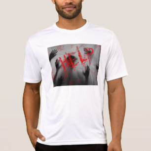 Camiseta SlipperyJoe visual assustador temático de terror g