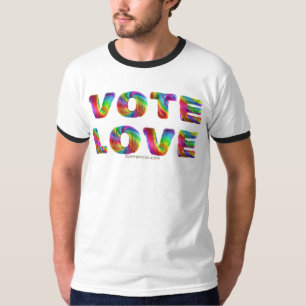 Camiseta SlipperyJoe voto amor igualdade pelo arco-íris pel
