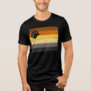 Camiseta SlipperyJoe's Bear Pride sinaliza textura de madei