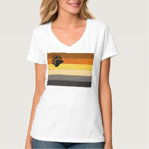 Camiseta SlipperyJoe's Bear Pride sinaliza textura de madei
