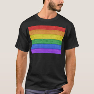Camiseta SlipperyJoe's clássico arco-íris tátil feito à mão