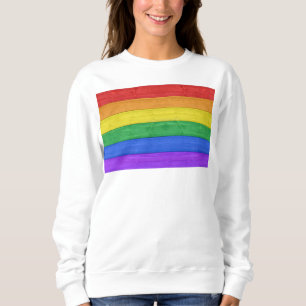 Camiseta SlipperyJoe's clássico arco-íris tátil feito à mão