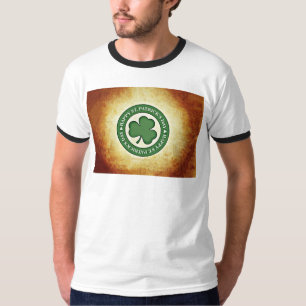 Camiseta SlipperyJoe's Dia de São Patrício glossy trevo de