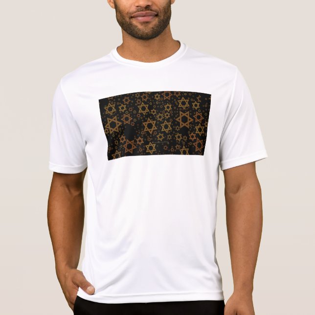 Camiseta SlipperyJoe's Estrela de David temática de Hanukka (Frente)