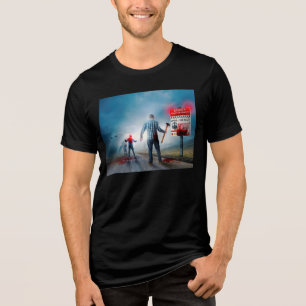 Camiseta SlipperyJoe's Feliz Halloween zumbi morto zombies 
