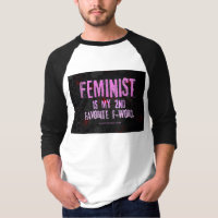 SlipperyJoe's feminista, palavra-f brilhando preto