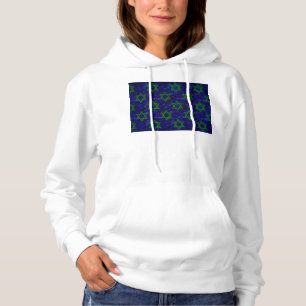 Camiseta SlipperyJoe's Hanukkah fileiras verdes Estrelas de