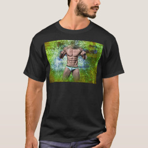 Camiseta SlipperyJoe's homem adulto altamente musculoso sem