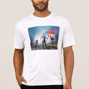 Camiseta SlipperyJoe's olhos brilhantes de zumbis no Hallow