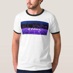 Camiseta SlipperyJoe's todo tipo de texto negrito em 3D err
