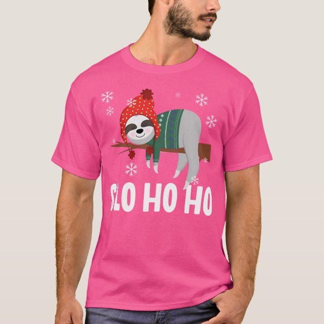 Camiseta Slo Ho Sloth Christmas (Frente)