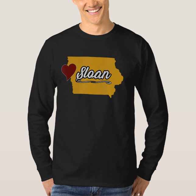 Camiseta SLOAN IOWA IA USA  Cute Souvenir Merch  US City St (Frente)