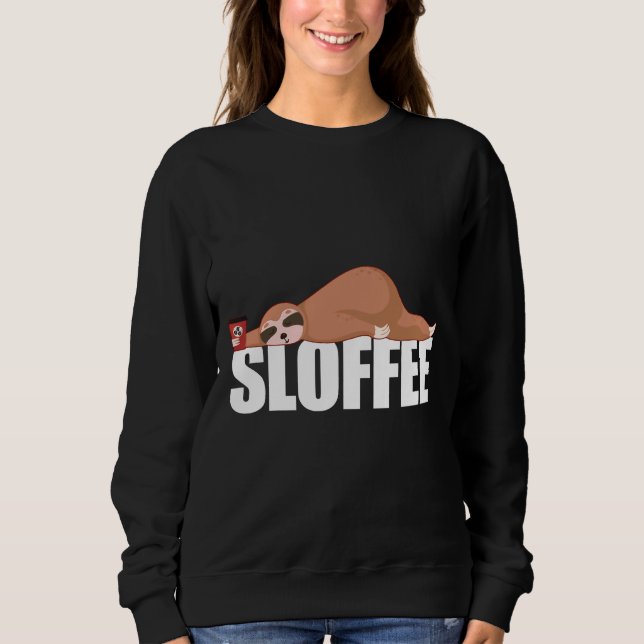 Camiseta Sloffee de Bebendo de café (Frente)