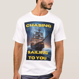 Camiseta Slogan: Buscando a luz da luz, navegando para você