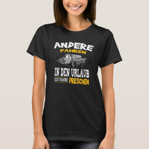 Camiseta Slogan Combine Harvester Bauer Ich Fahre Dreschen