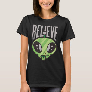 Camiseta Slogan da Alienígena Ufo para Homens e Mulheres