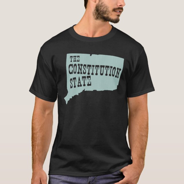 Camiseta Slogan da divisa do estado de Connecticut (Frente)