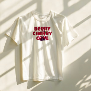 Camiseta Slogan da mãe da cereja vermelha engraçada