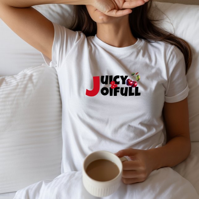 Camiseta Slogan da mãe da vibração de cereja branca e engra (Criador carregado)