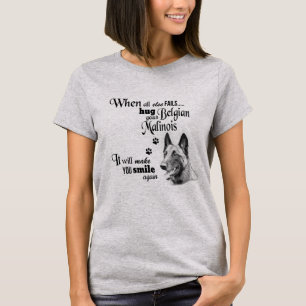 Camiseta Slogan da raça canina de arte moderna belga Malino