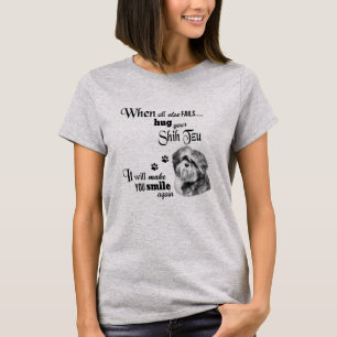 Camiseta Slogan da raça de cachorro linda Shih Tzu