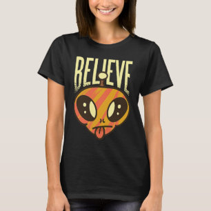 Camiseta Slogan de Alien Ufo para Homens e Mulheres